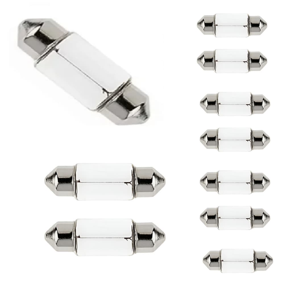 Kit 2 4 10 Lampada Torpedo Halogena 31 Mm C5w 12v