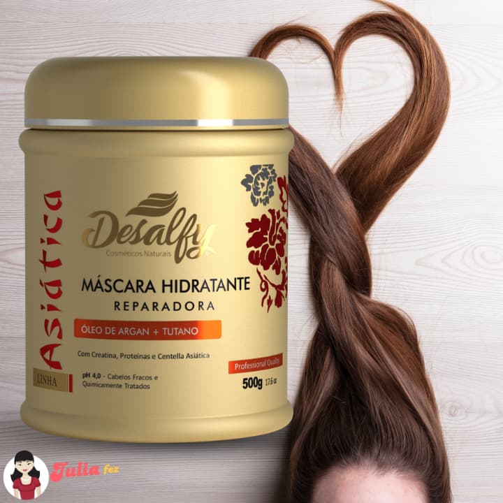 Mascara Reparadora Desalfy Hair c/Óleo de Argan, Tutano, Creatina, Proteínas, Centelha Asiática 500g