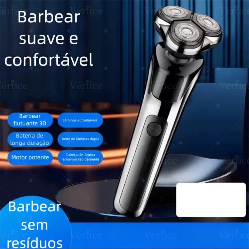 Barbeador elétrico masculino Shuangke 5000 de alta potência 4D, barbeador recarregável tipo C