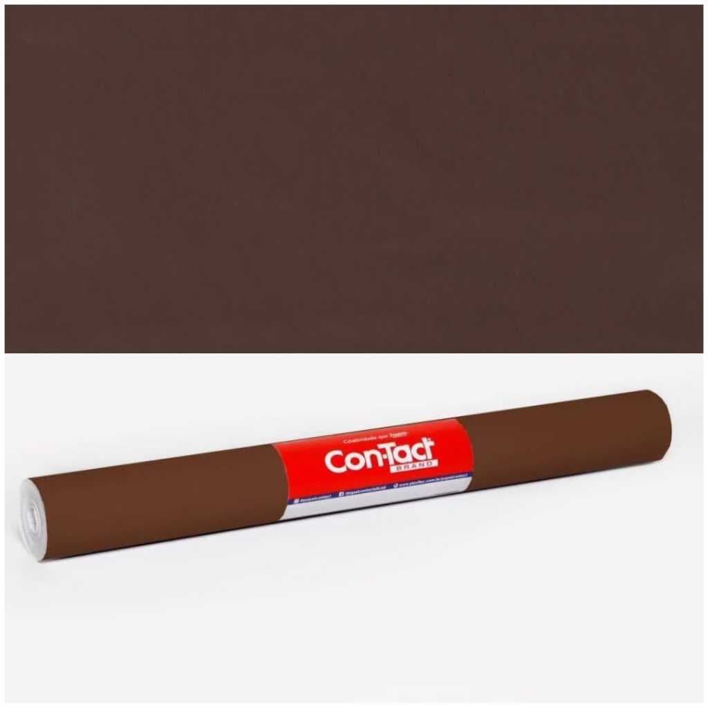 Papel Adesivo Contact Autocolante Envelopamento Marrom Fosco Opaco 45cm x 2m 5m 10m