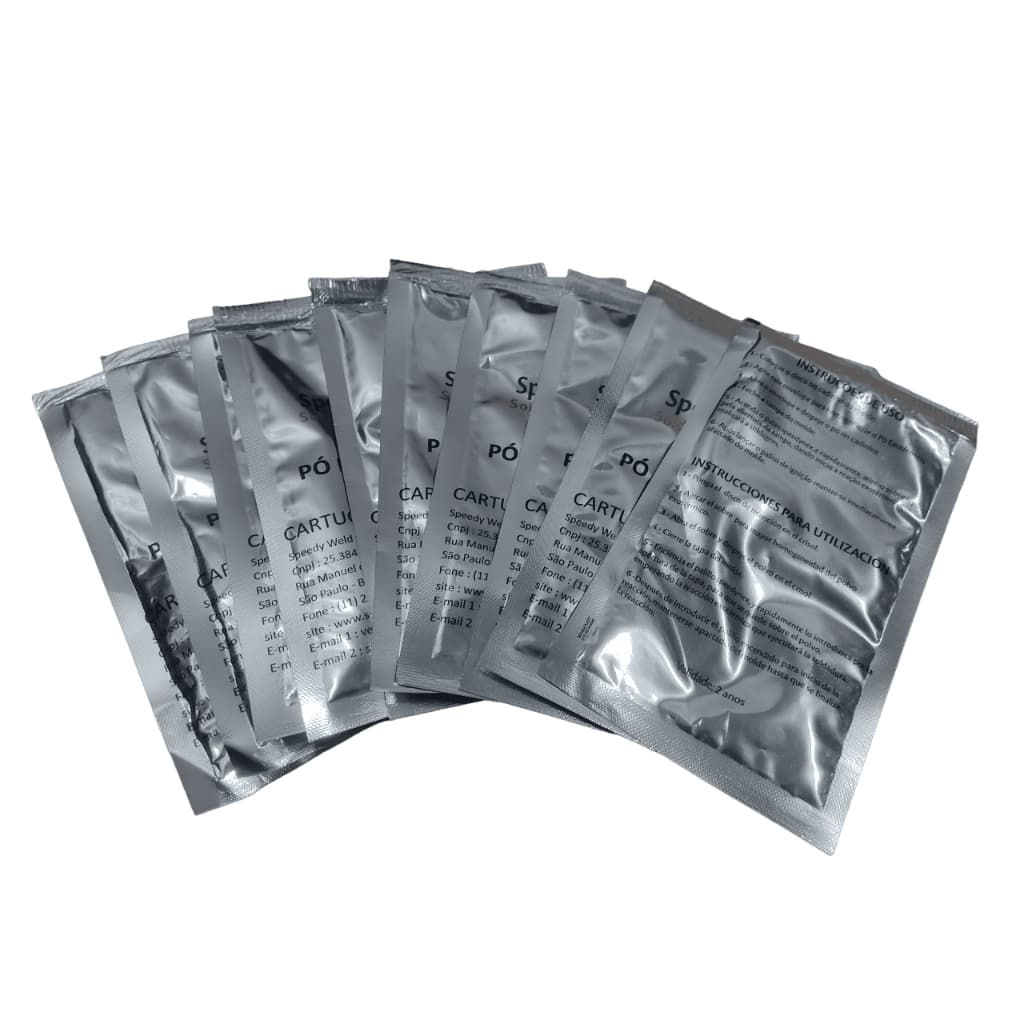 Kit 10 Unidades Sachê Para Solda Exotérmica Com Discos E Ignitores