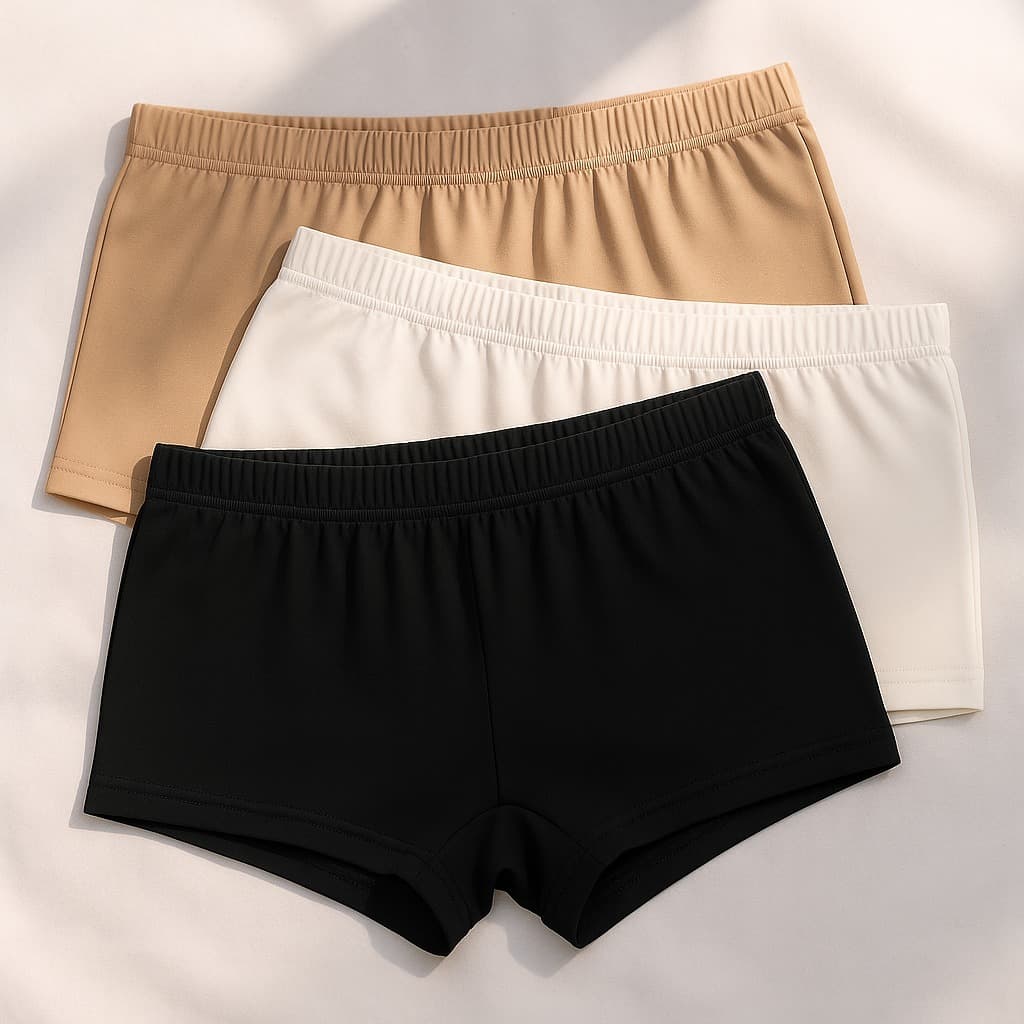 Kit 3 Calcinha Boxer Feminino Sem Costura Basico Tecido Suplex