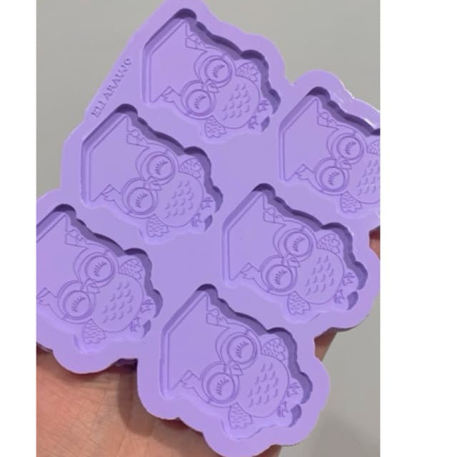 Molde de Silicone para resina corujas