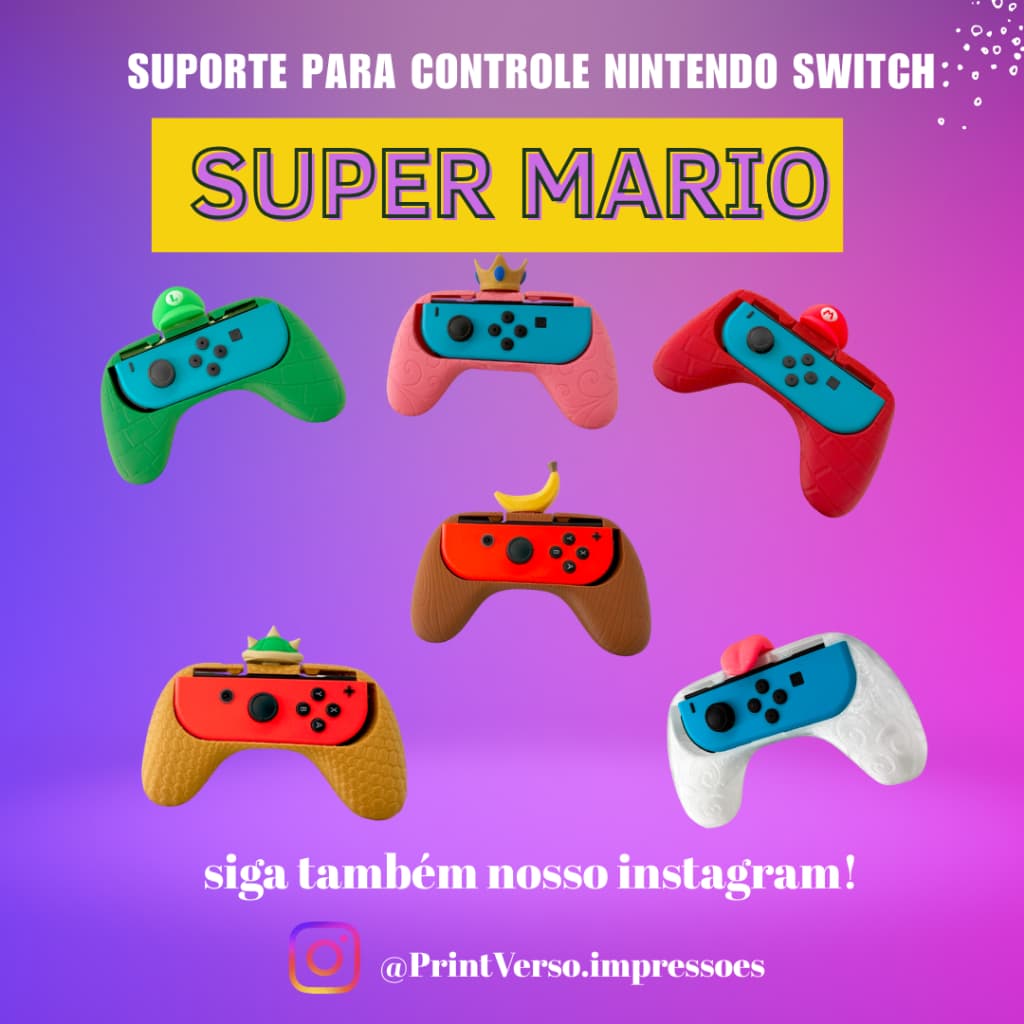 Suporte para controle  Nintendo Switch 1 Super Mario