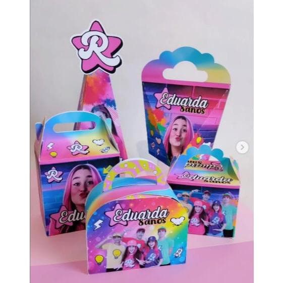 Kit Festa Emilly Vick - Dos Rosa Caixinhas Personalizadas, Lembrancinhas para Festas, ( PEGUE E MONTE )