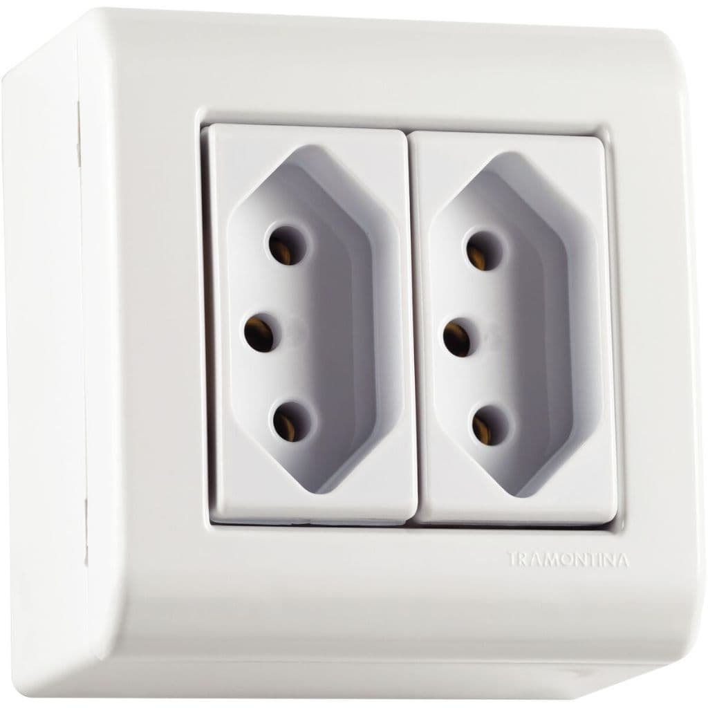 Tomada Dupla Externa 20a Lizflex Tramontina
