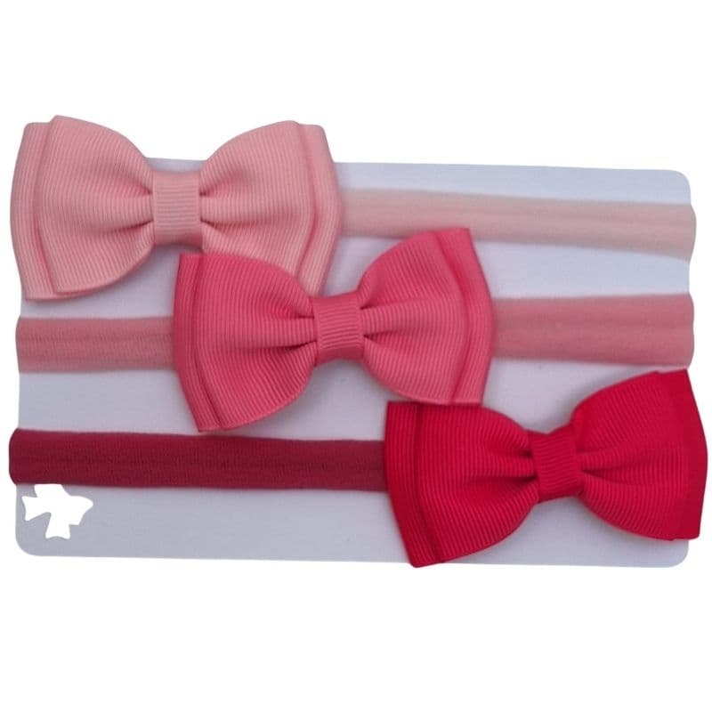 kit faixinhas com laços gravatinha para bebês