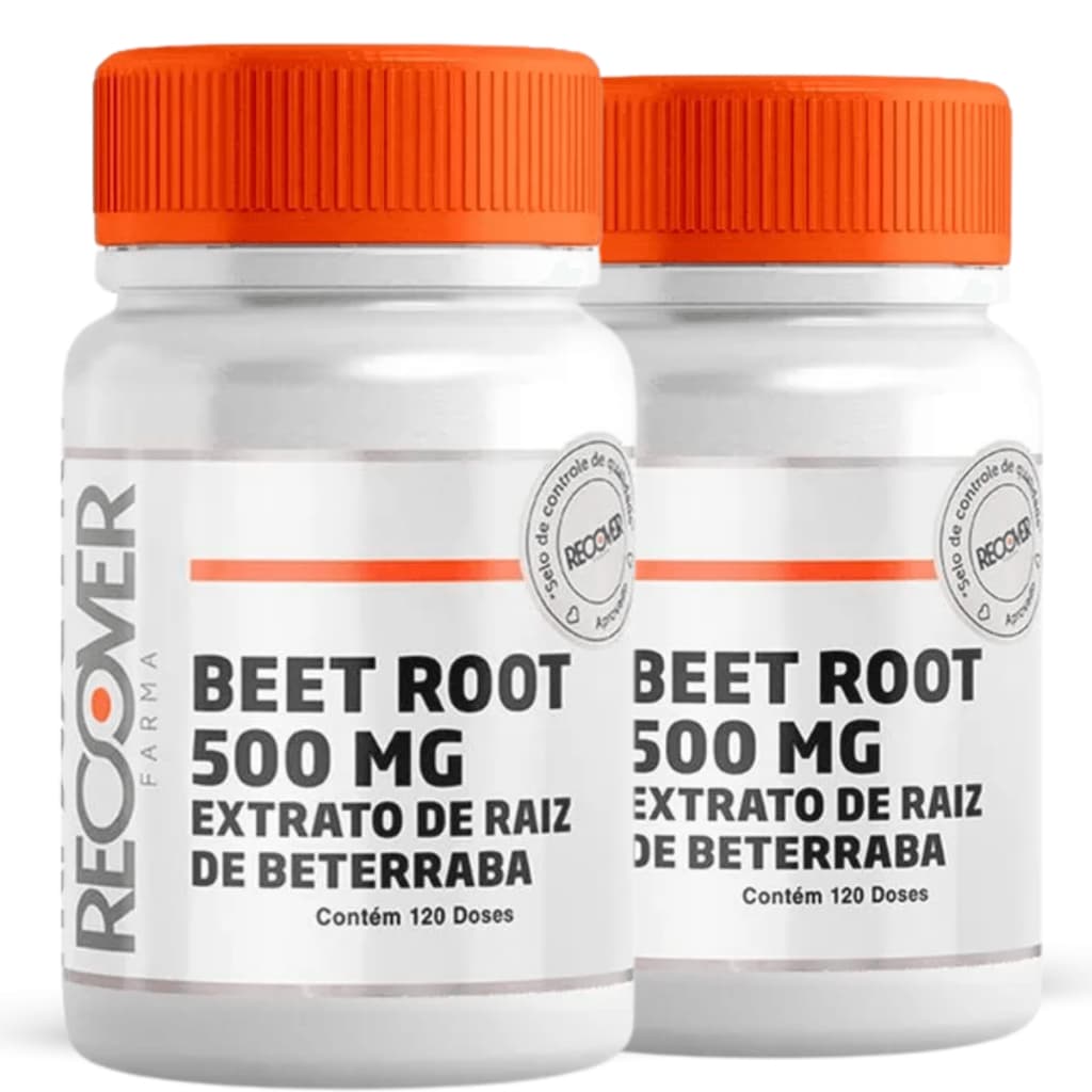 Kit Beet Root (Extrato de Beterraba) 500mg 120 Cápsulas - Recover Farma
