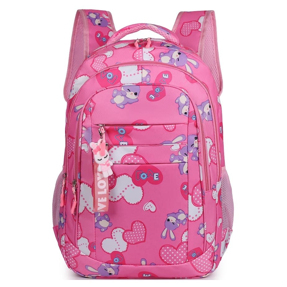Mochila Infantil Escolar Colorida Desenho Animado Grande Resistente para Menino Menina Escola Passeio