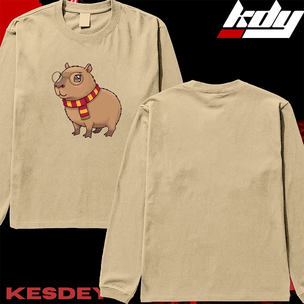 BLUSA DE FRIO MOLETOM UNISSEX GOLA REDONDA STREETWEAR CAPIVARA CACHECOL HOGWARTS