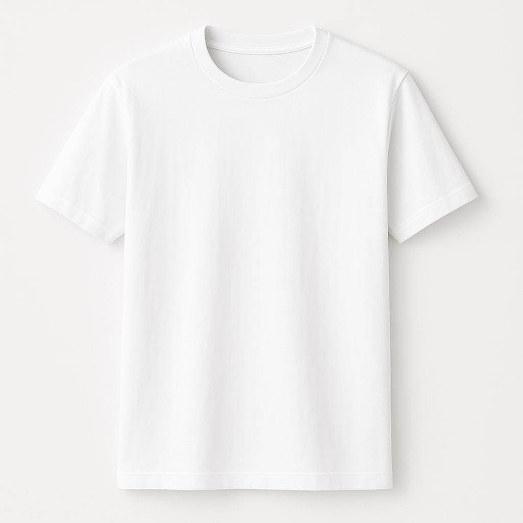Camisa Masculina Preta 100% Algodão Camiseta Com Gola Redonda Masculina Branca Lisa