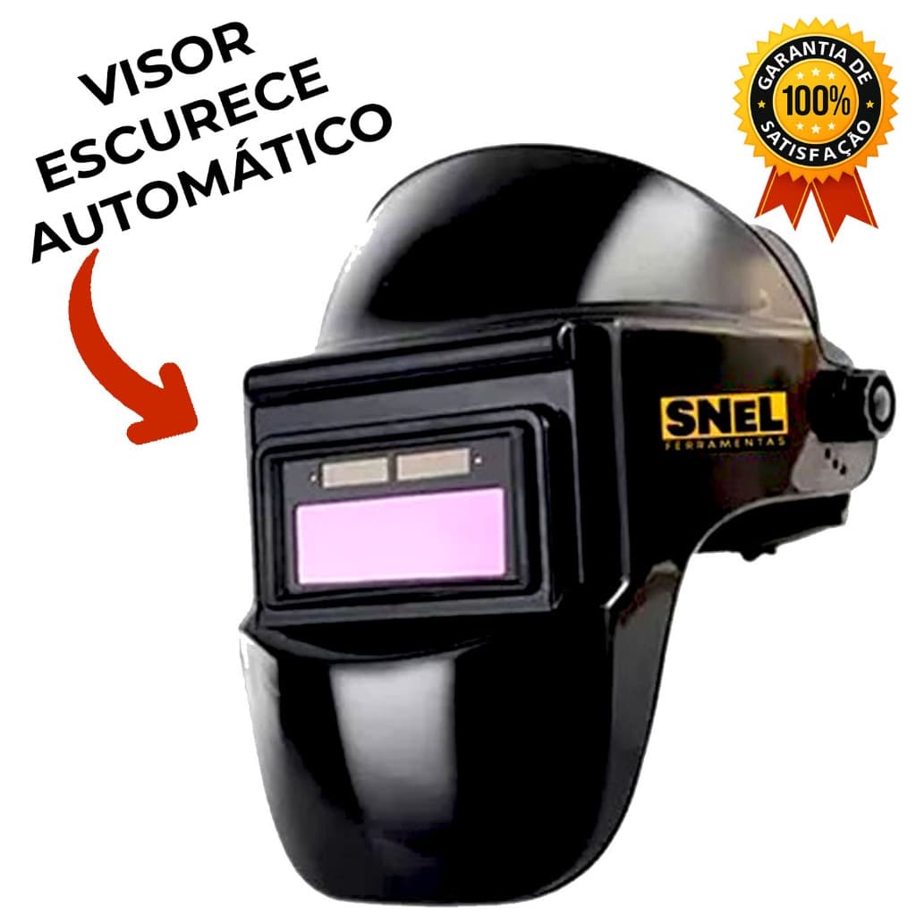 Mascara De Solda Escurecimento Automático Protege 100% Contra Faíscas, Raios Ultravioletas (UV)
