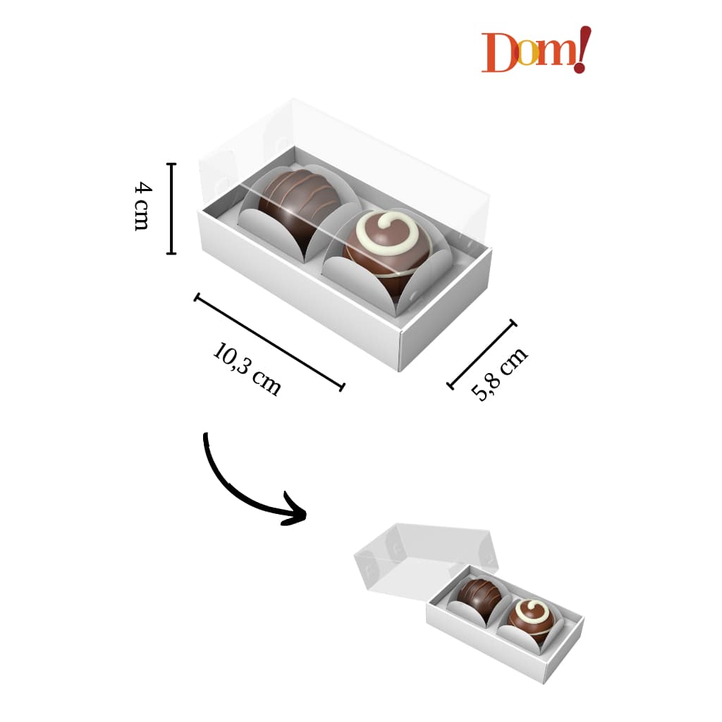 10 Caixas Brigadeiros Para 2 / 4 / 9 / 15 Doces Gourmet / Bombons