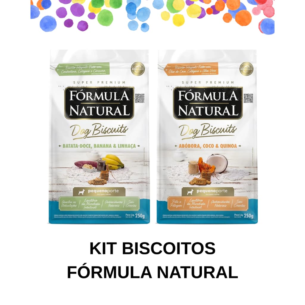 FÓRMULA NATURAL DOG BISCUITS - KIT BISCOITOS DOG PEQUENO PORTE