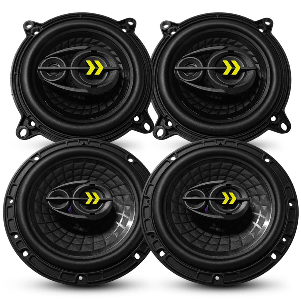 Kit 4 Alto Alto Falantes 5 e 6 Polegadas Bravox Barato Revo Lançamento Porta Carro Som Autmotivo