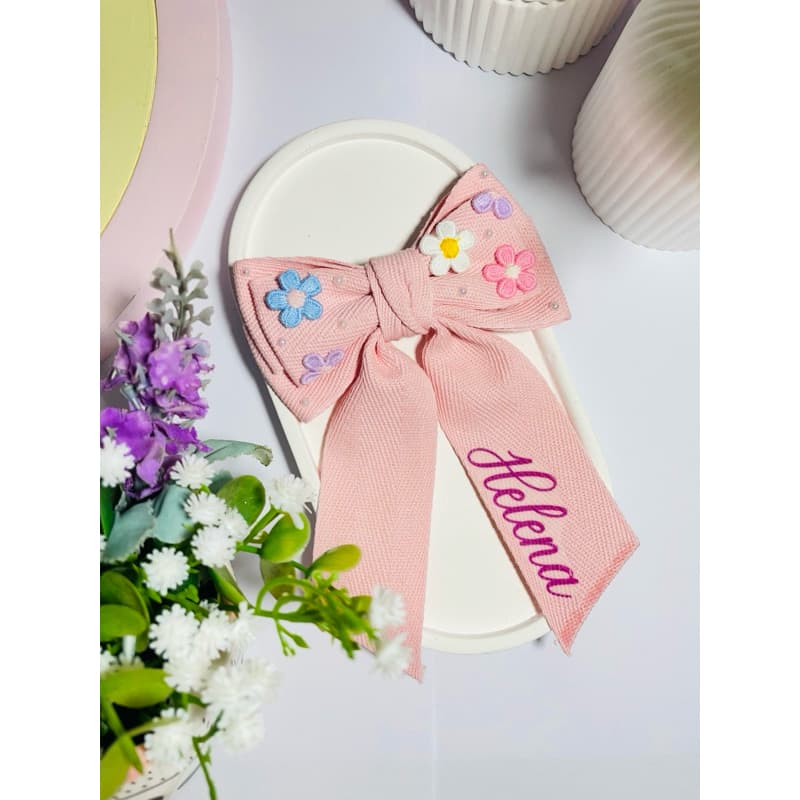 laço infantil com pontas, laço infantil rosa, laço de pontas, infantil meninas
