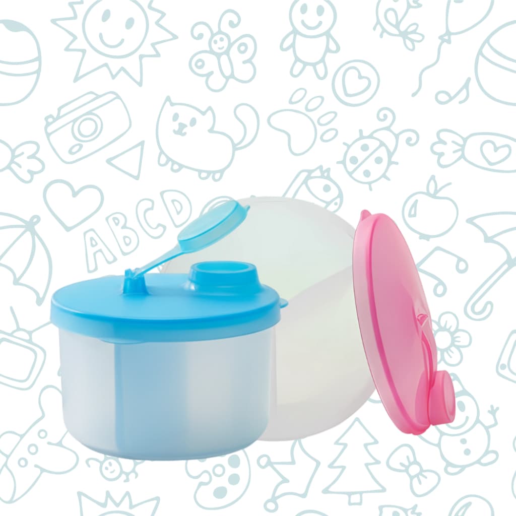Porta Leite Em Pó 120g Infantil Murano Dosador 3 Em 1 Para Bebê REF 162 7SEVEN