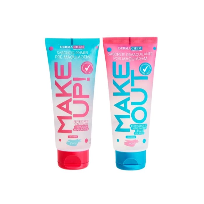 Dermachem Kit Sabonete Facial Primer Pré e Sabonete Rosto Demaquilante Pós MAKE OUT 100ml