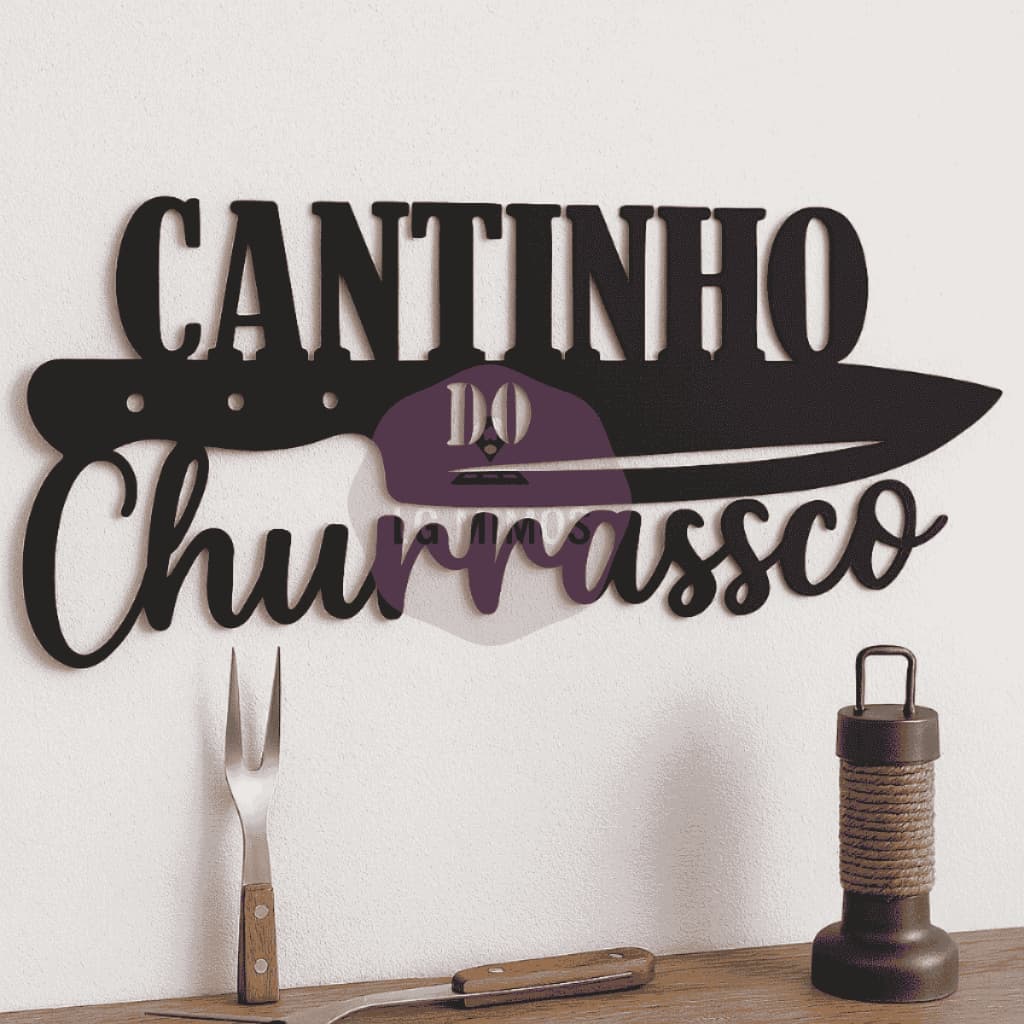 Placa Decorativa Cantinho do Churrasco Enfeite Área Gourmet Churrasqueira Cozinha Bar Presente 30x15
