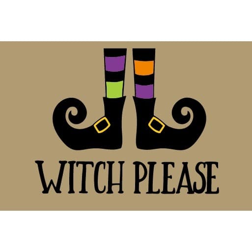 Tapete Capacho Decorativo "Witch Please" – 60x40cm