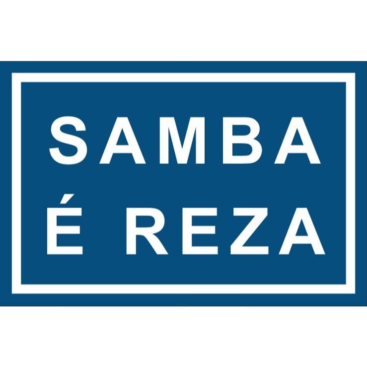 Tapete Capacho Decorativo "Samba é Reza" – 60x40cm