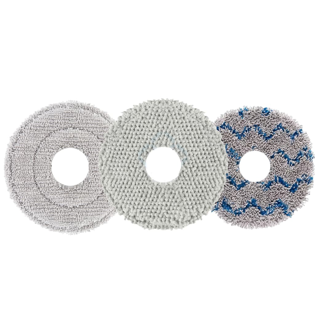 Kit 6 Esfregão Mop Pano Redondo de Microfibra Compatível Xiaomi S10+ X10 X20 Roborock Qrevo