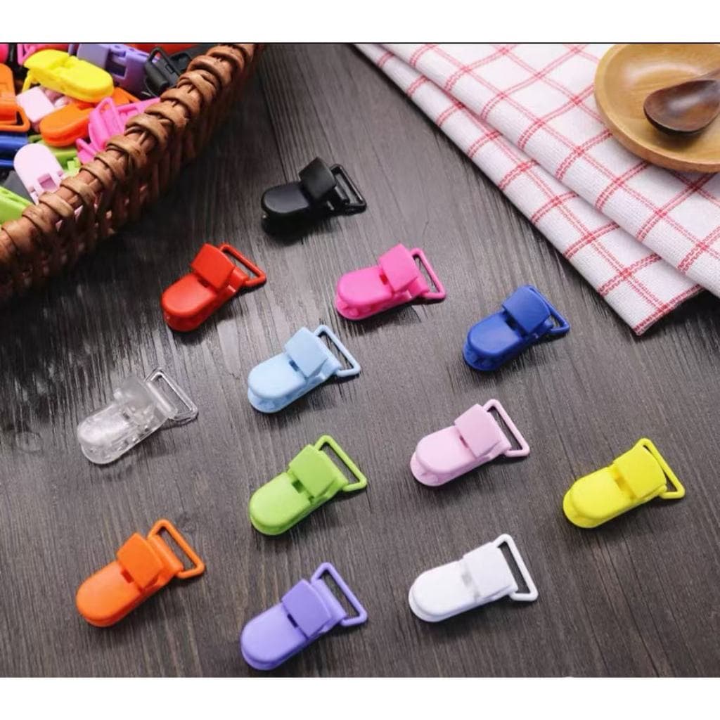 10 - 50 Pcs Prendedor De Chupeta Clip Jacaré - Múltiplas Cores
