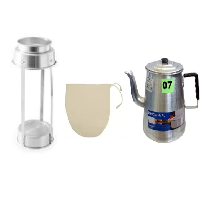 Kit Café 7 Litros Tripe Bule Aro E Coador