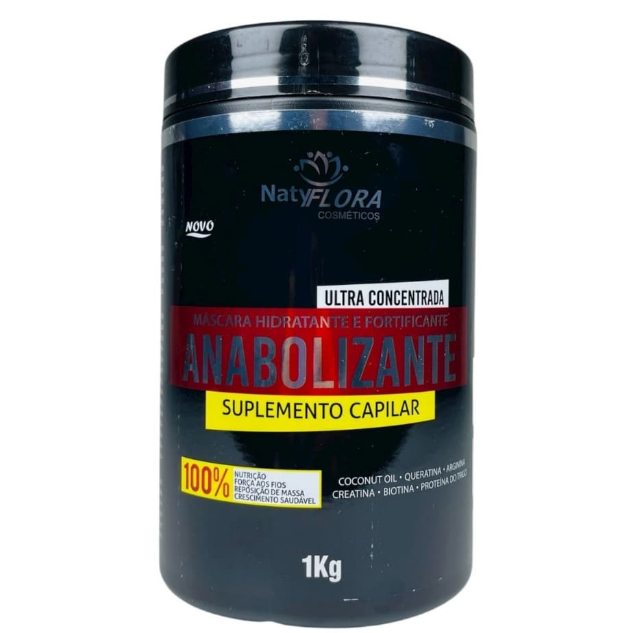 Máscara Anabolizante Creme de Hidratação e Fortificação 1kg NatyFlora