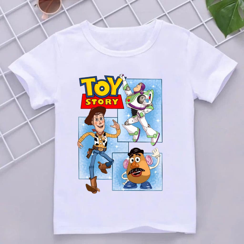 CAMISETA CAMISA BLUSA DESENHO ANIMADO TENDÊNCIA NOSTALGIA EM ALTA TOY STORY MODA INFANTIL JUVENIL