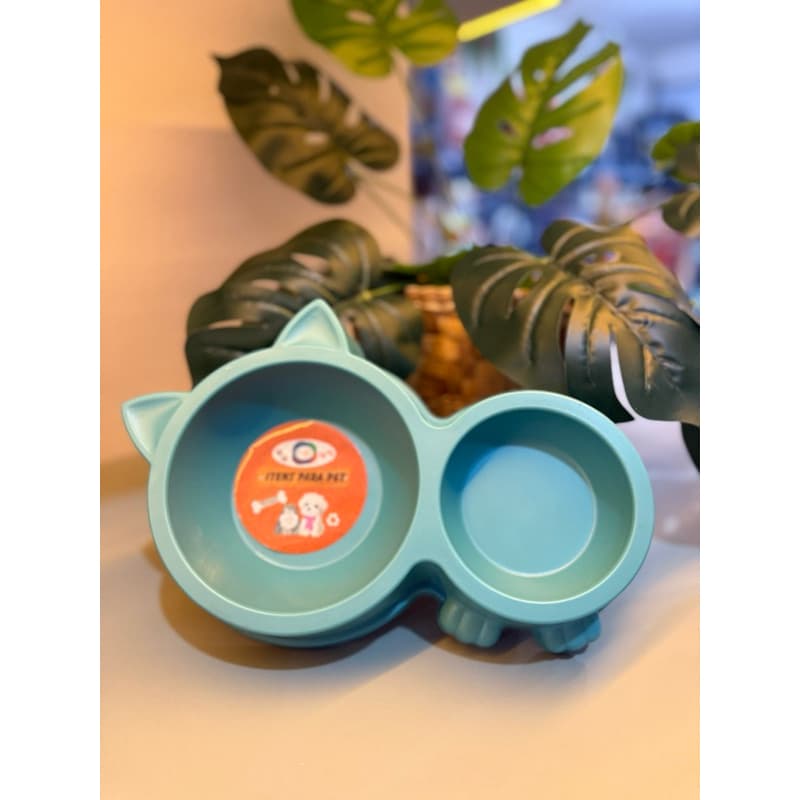 COMEDOURO DUPLO PARA CÃES E GATOS