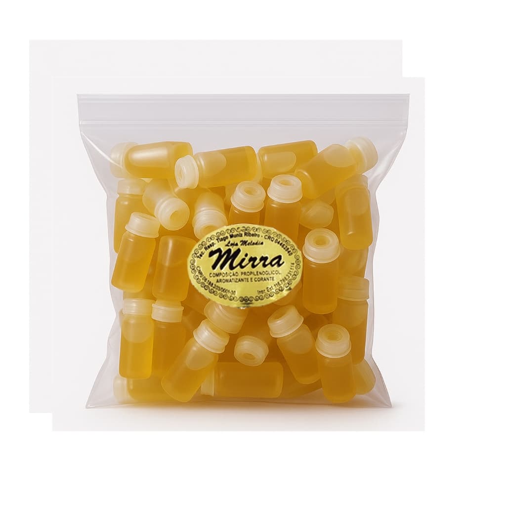 Pacote De Frasconete Com Óleo De Unção Mirra 5ml Com 50 Unidades