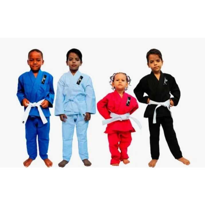 Kimono Infantil Reforçado Jiu-jitsu, Judo + Faixa De Brinde