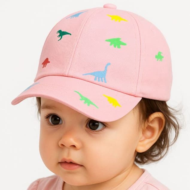 Boné Infantil Unissex Menino Menina Liso Com Ajuste Aba Curva 2-5 Anos