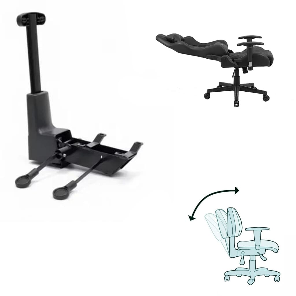 Back System Gamer Universal com Dupla Alavanca – Mecanismo para Cadeira (Suporta até 150kg)