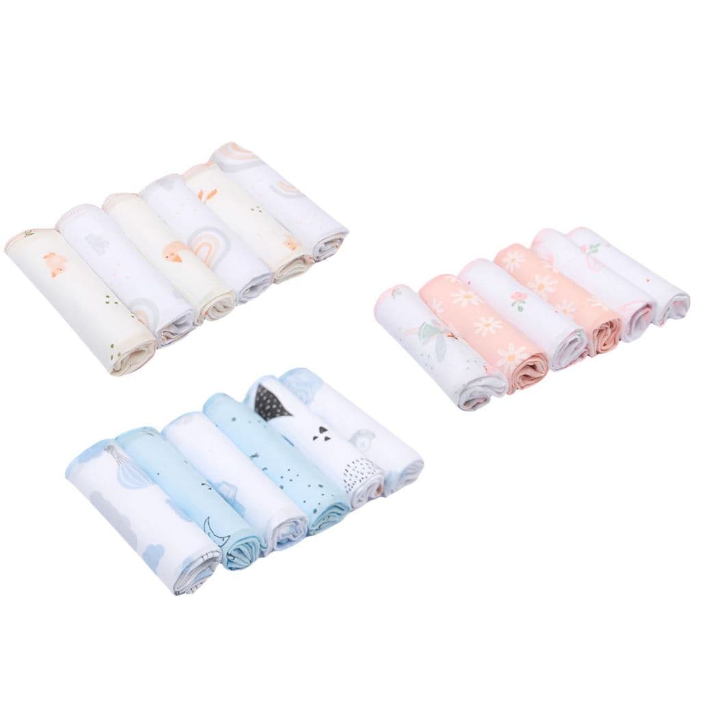 Fraldinha Paninho De Boca Papi Soft 28 Cm X 28 Cm Babete Bebê 06 Unidades