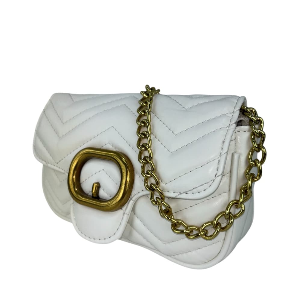 Bolsa Feminina Transversal Corrente De Lado Ombro Passeio Casual Festinha