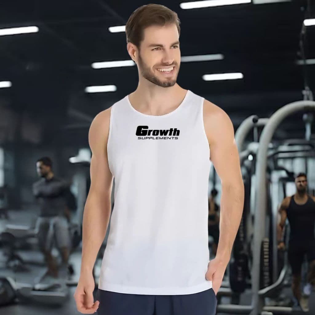 Regata Dry Fit Masculina Modelo GROWTH01 Academia Corrida Ideal Para Treinos Intensos