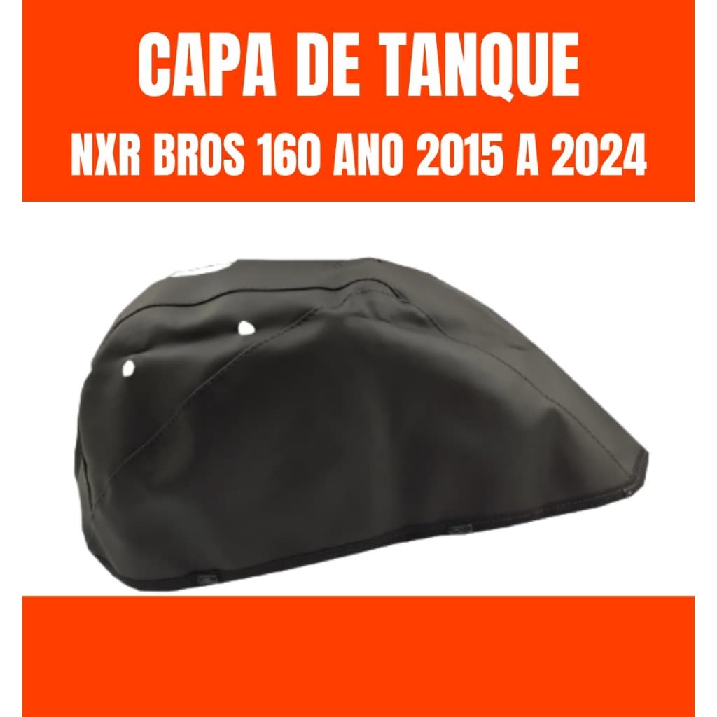 Capa Do Tanque Honda Nxr Bros 160 De 2015 A 2024 Sem Logo P Preto