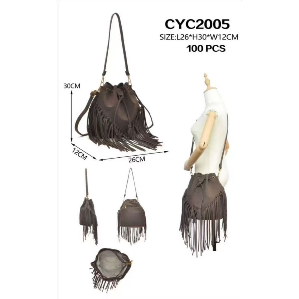 Bolsa de Ombro e Transversal com Franjas – Charme e Versatilidade
