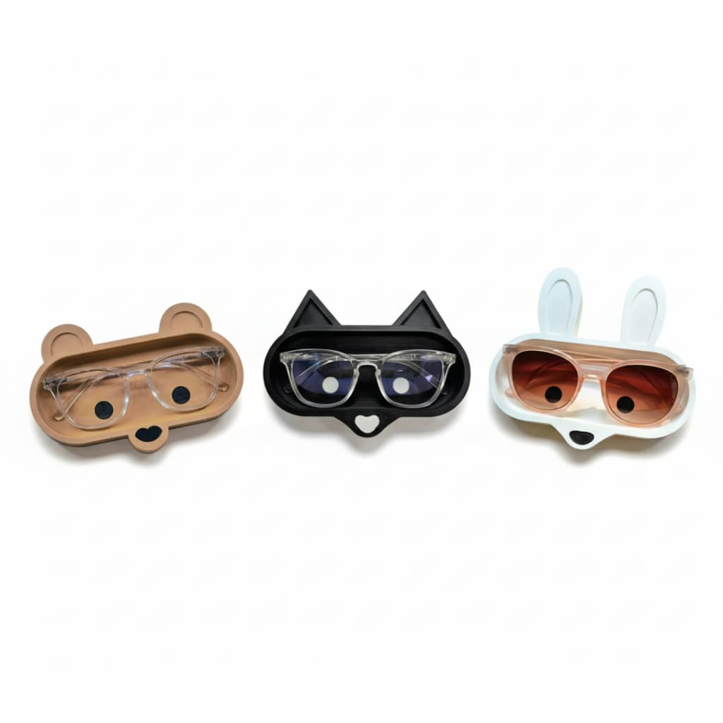 Porta Óculos Criativo de Bichinhos (Cachorro, Panda, Gato, Coelho, Urso) - Organizador e Decorativo