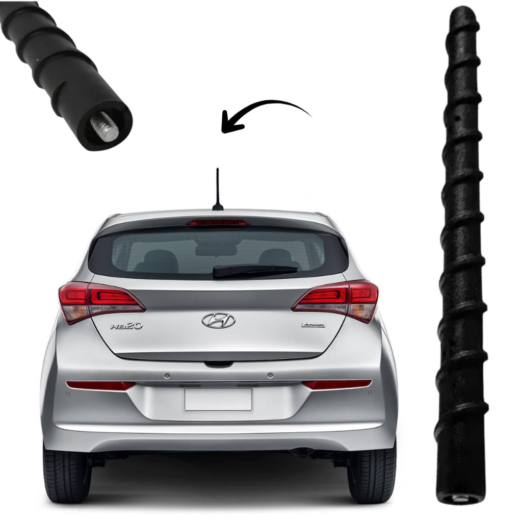 Haste Receptiva Antena Traseira do Teto Hyundai HB20 Todos anos Durável Resistente fácil instalação