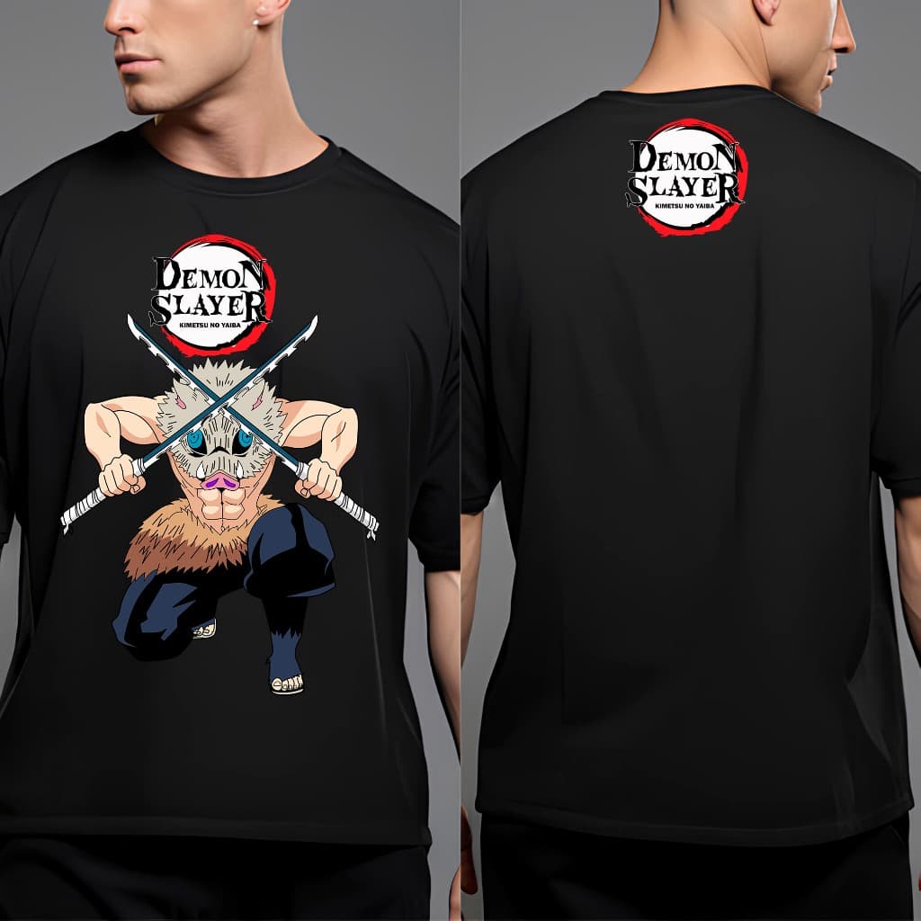 Camiseta Anime Demon Slayer Inosuke Estampada Maxima Qualidade