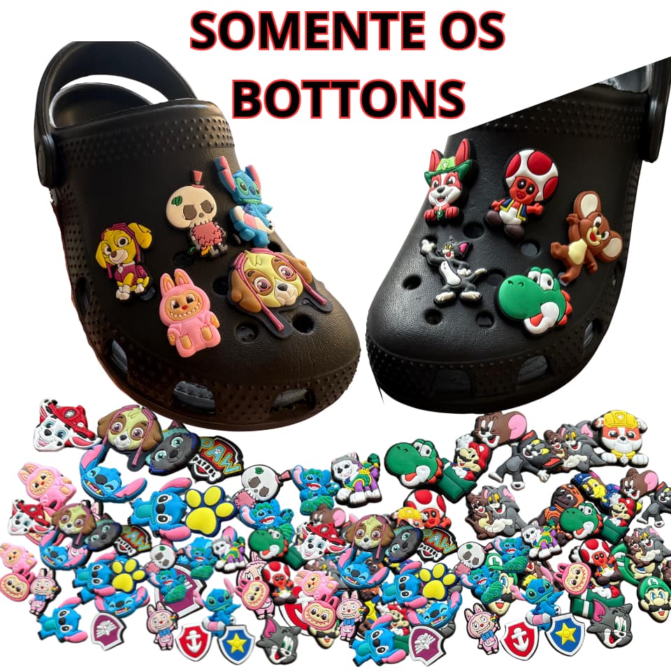 Kit Surpresa para Babuche Feminino e Masculino – 16 Itens Decorativos (16 botões)