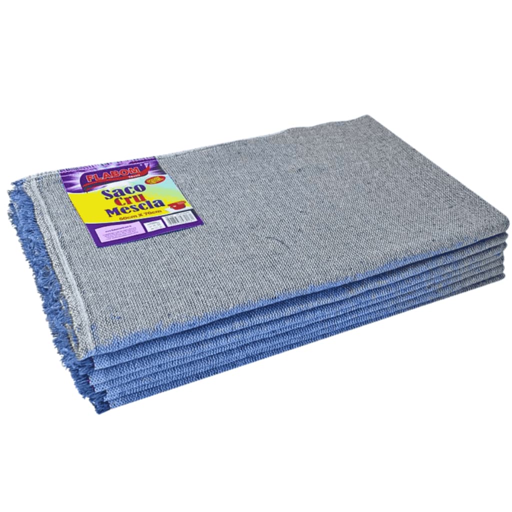 Saco Cru Mescla 50X70 25 unidades 100g - 286g/m2 Pano de limpeza 100% algodão Ótima Absorção Flabom