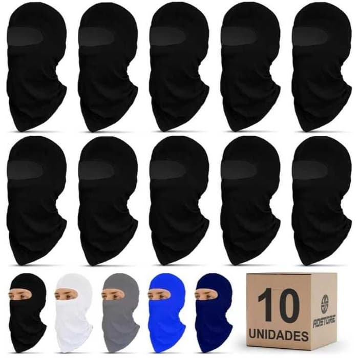 O MELHOR KIT 10 TOUCAS NINJA BALACLAVA COM COSTURA REFORÇADA PROTEÇÃO FRIO E CALOR MOTOBOY CICLISTA PESCARIA