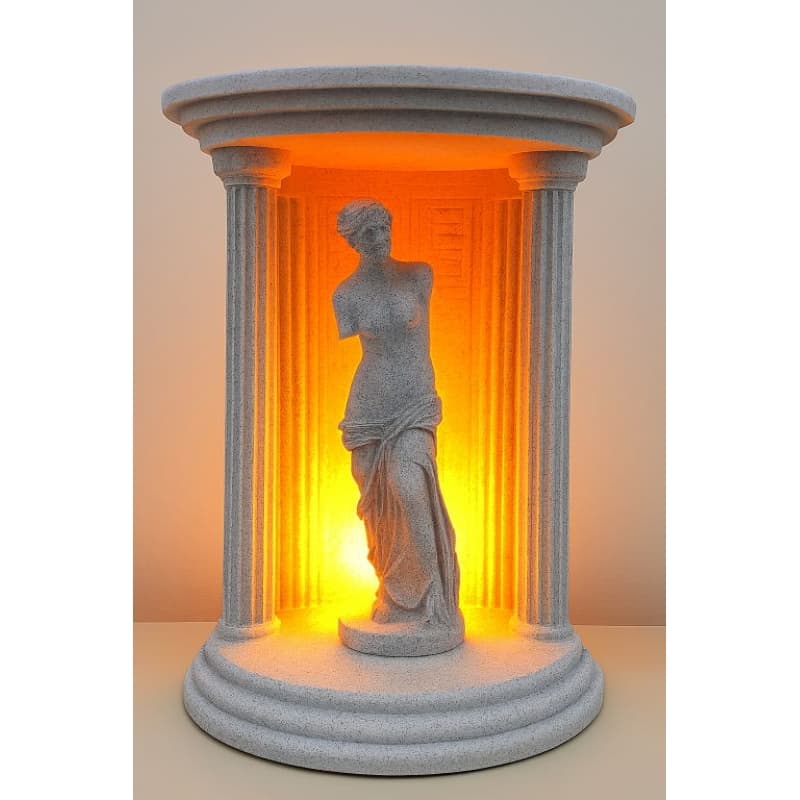 Escultura Decorativa Vênus de Milo com lluminação - Arte Clássica Moderna.