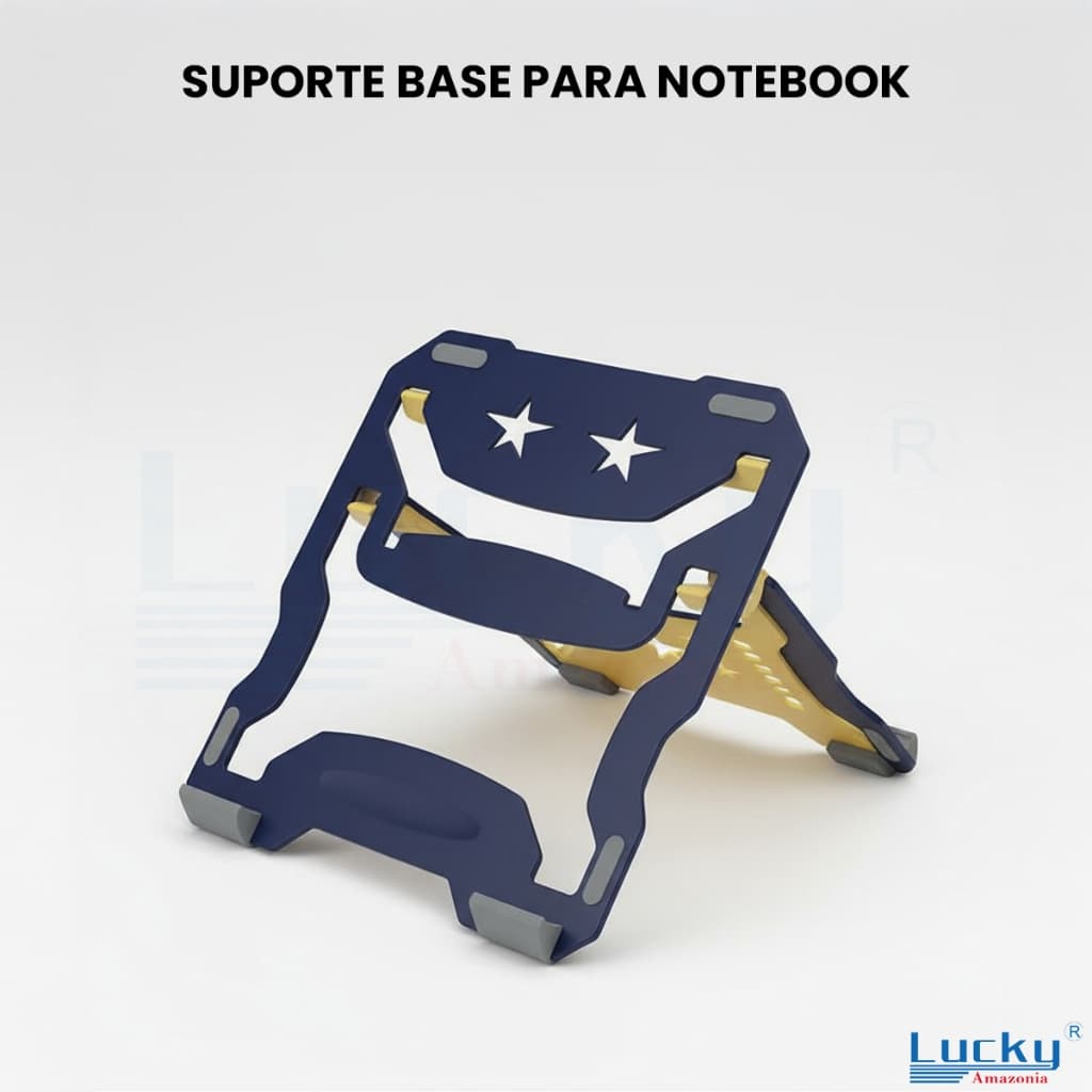 Suporte Notebook Dobrável Portátil Antiderrapante Ergonômico Base Ajustável Para Mesa Home Office