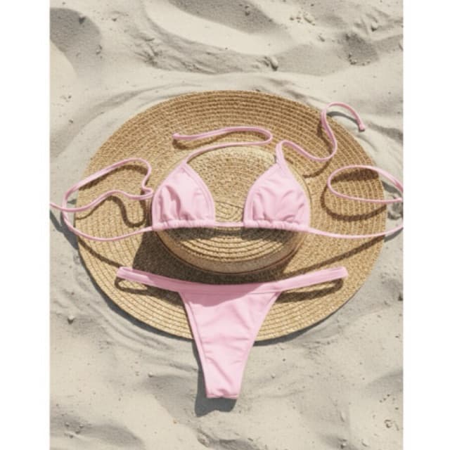 biquíni de fita para bronze moda verão praia  com regulagem moda gringa