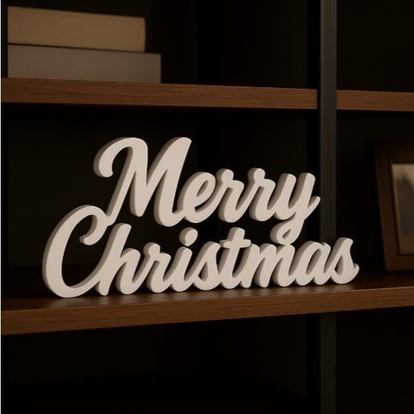 Letreiro Merry Christmas Feliz Natal decoração enfeite natal fim de ano festas minimalista estante presente criativo